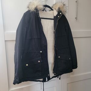 Women's H&M Divided Parka Jacket Size 10